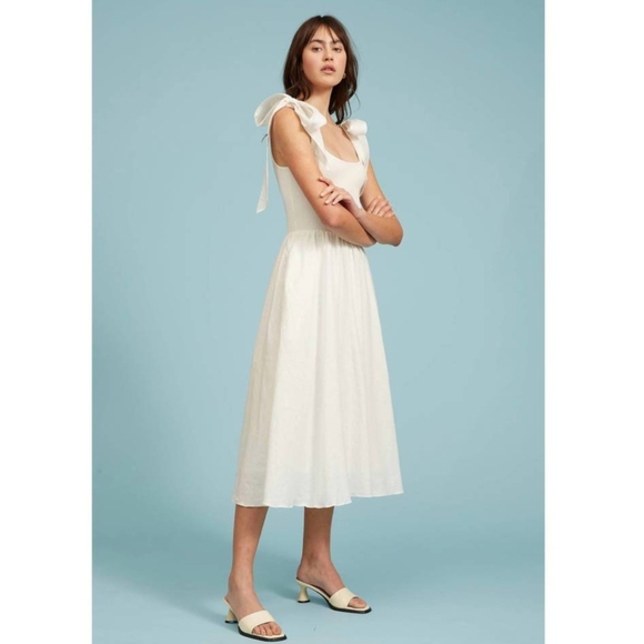 Lucy Paris Briela Tank Dress Linen Blend Skirt With Pockets Size S - Picture 1 of 12
